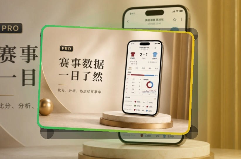 海报式引导 · 手机端看球入口 · 赛程提醒更清楚界面展示